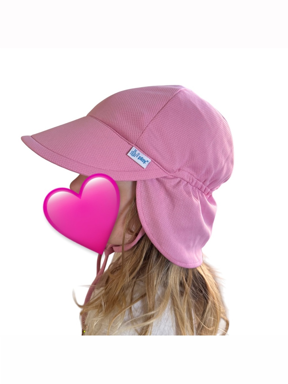 IPlay Pink Sun Protection Hat Breathable Flap UPF 50+ Quick Dry 2T-4T - Picture 4 of 8